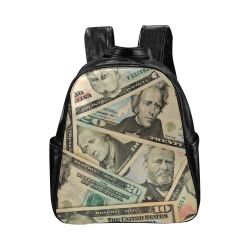 US PAPER CURRENCY Multi-Pockets Backpack (Model 1636)