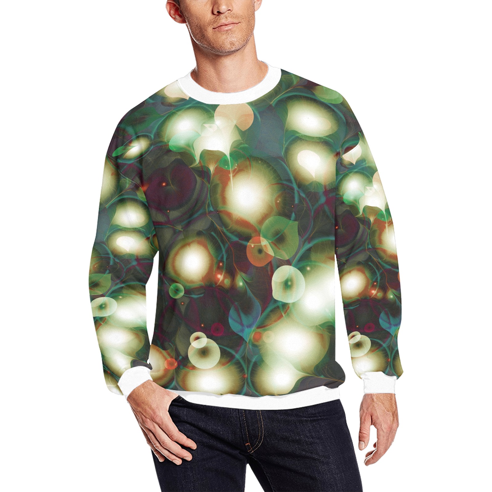 melting bubbles4 All Over Print Crewneck Sweatshirt for Men (Model H18)
