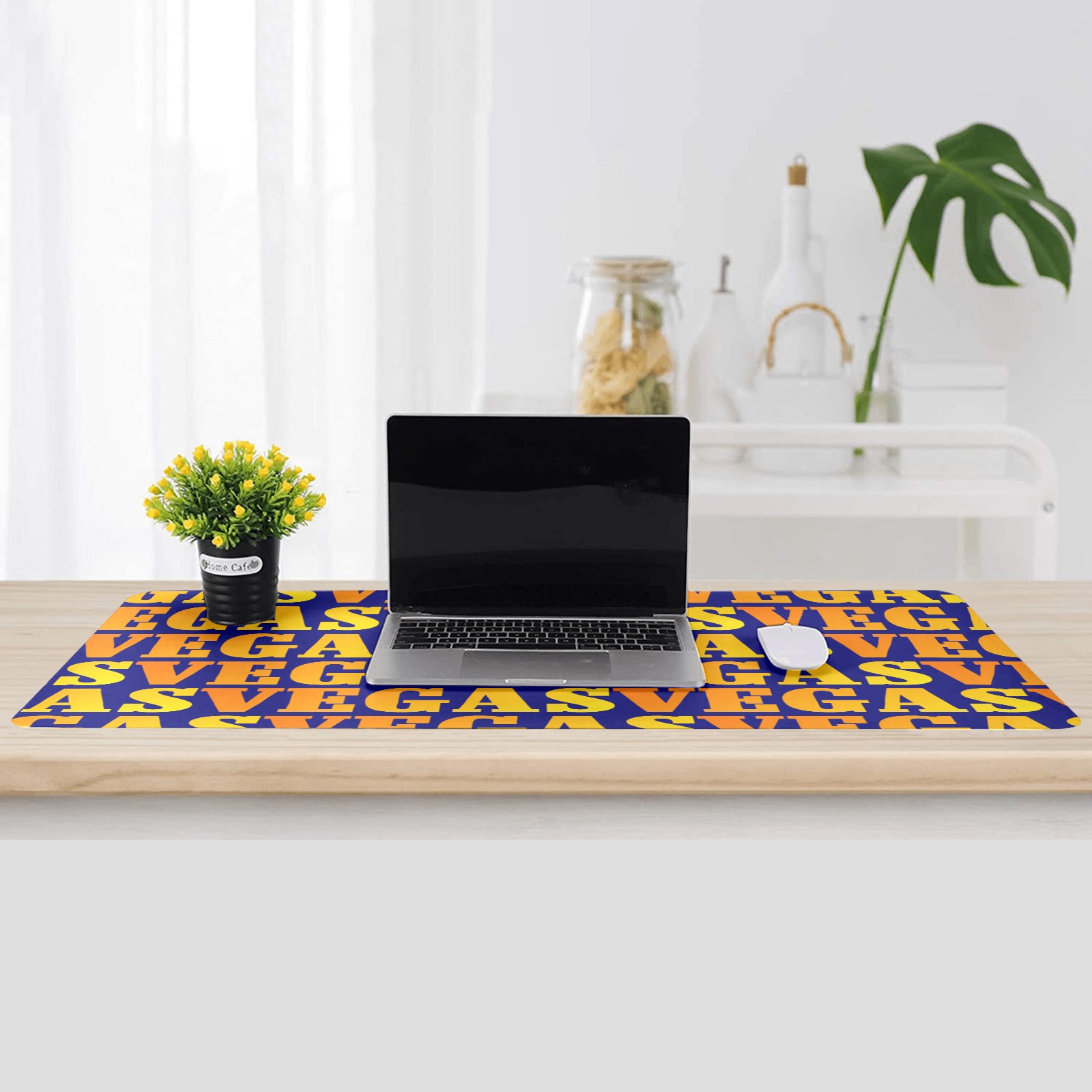 Golden VEGAS / Blue Gaming Mousepad (35"x16")