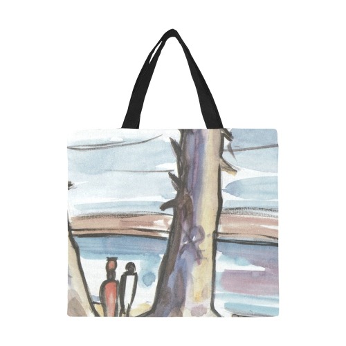 queen 2 All Over Print Canvas Tote Bag/Large (Model 1699)