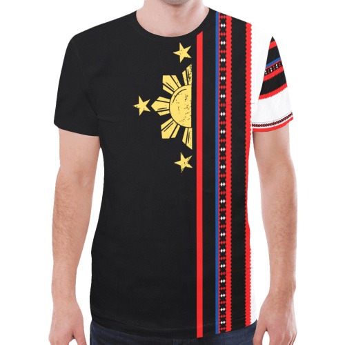 PH Flag Igorot Stripe New All Over Print T-shirt for Men (Model T45)