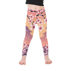 Peach Blossom Kid's Ankle Length Leggings (Model L06)