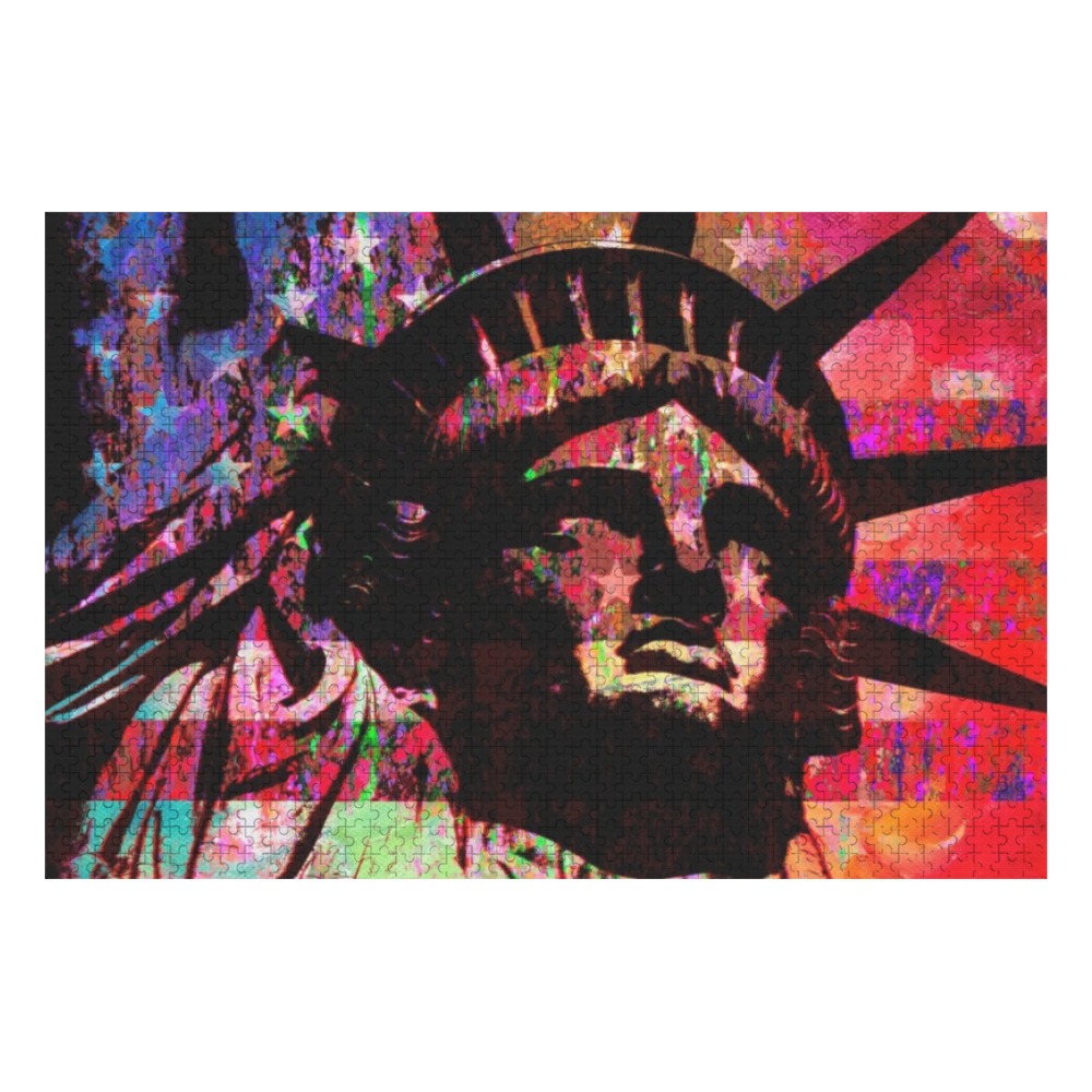 LADY LIBERTY 1000-Piece Wooden Photo Puzzles