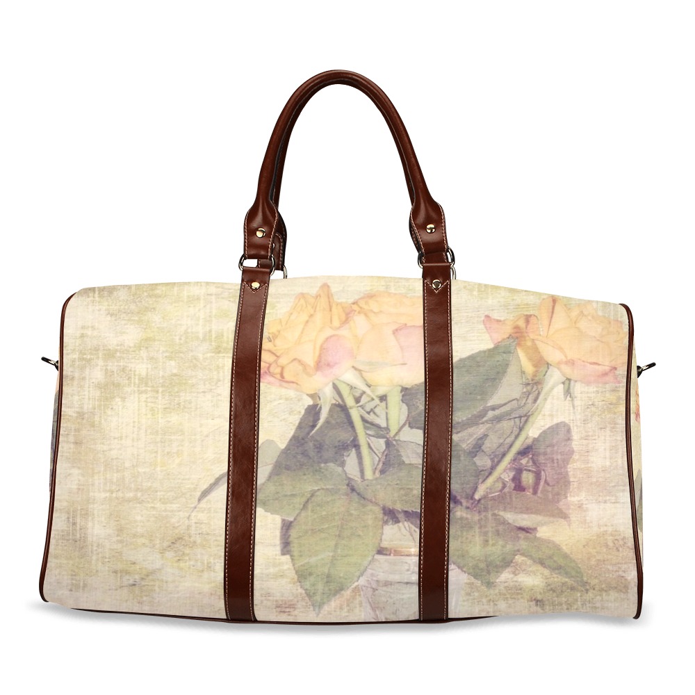 Vintage Rose Weekender Bag Waterproof Travel Bag/Large (Model 1639)