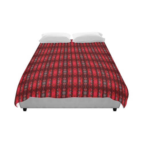 red and black intricate  repeating pattern Duvet Cover 86"x70" ( All-over-print)