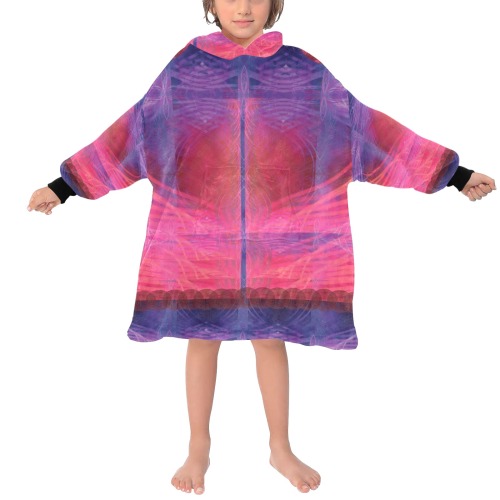 Nidhi decembre 2014-pattern 6-44x55 inches neck back Blanket Hoodie for Kids