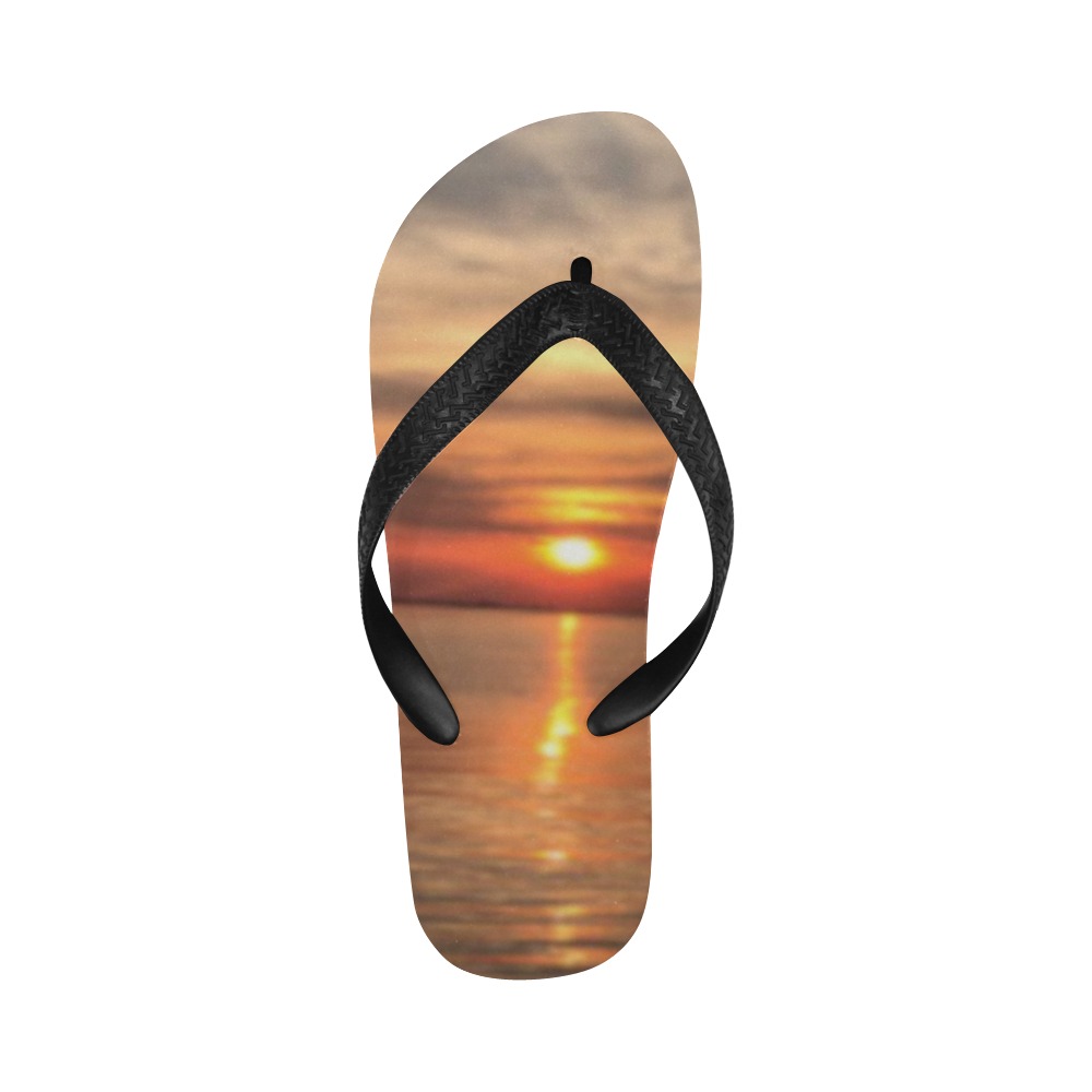 Dark Evening Sunset Collection Flip Flops for Men/Women (Model 040)