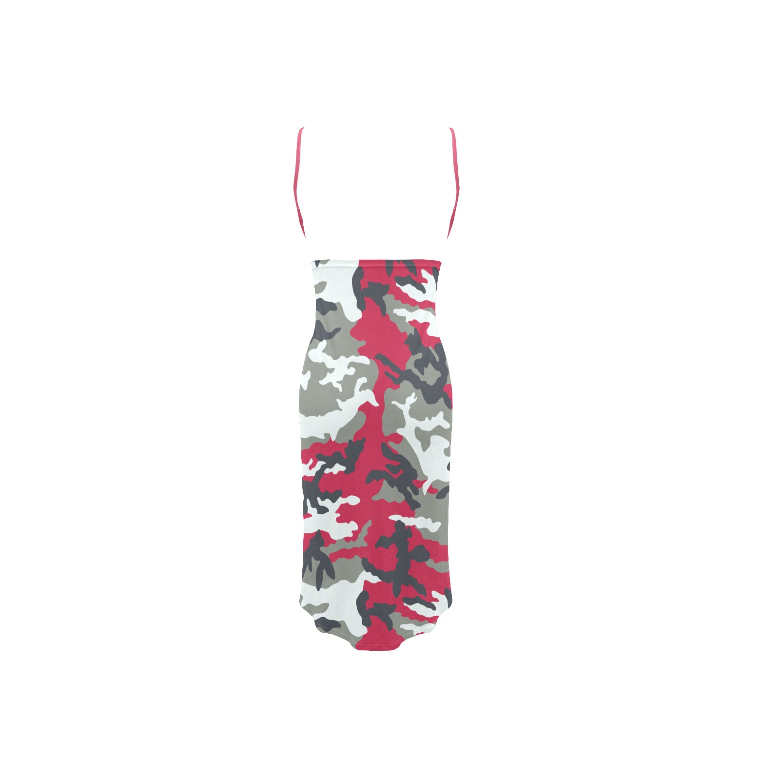 cherry-ERDL Spaghetti Strap Backless Beach Cover Up Dress (Model D65)