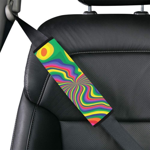 Groovy Pattern Car Seat Belt Cover 7''x10''
