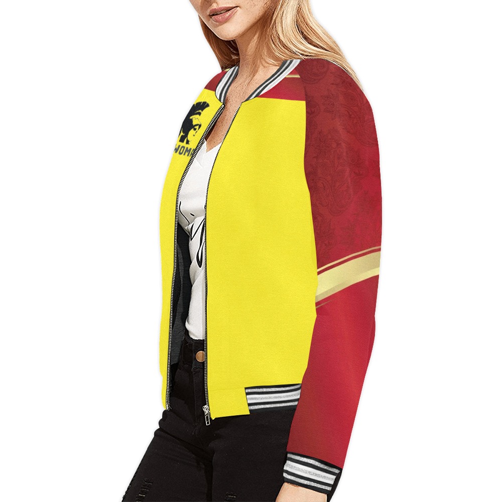 TopWoman Qualty Jacket All Over Print Bomber Jacket for Women (Model H21)