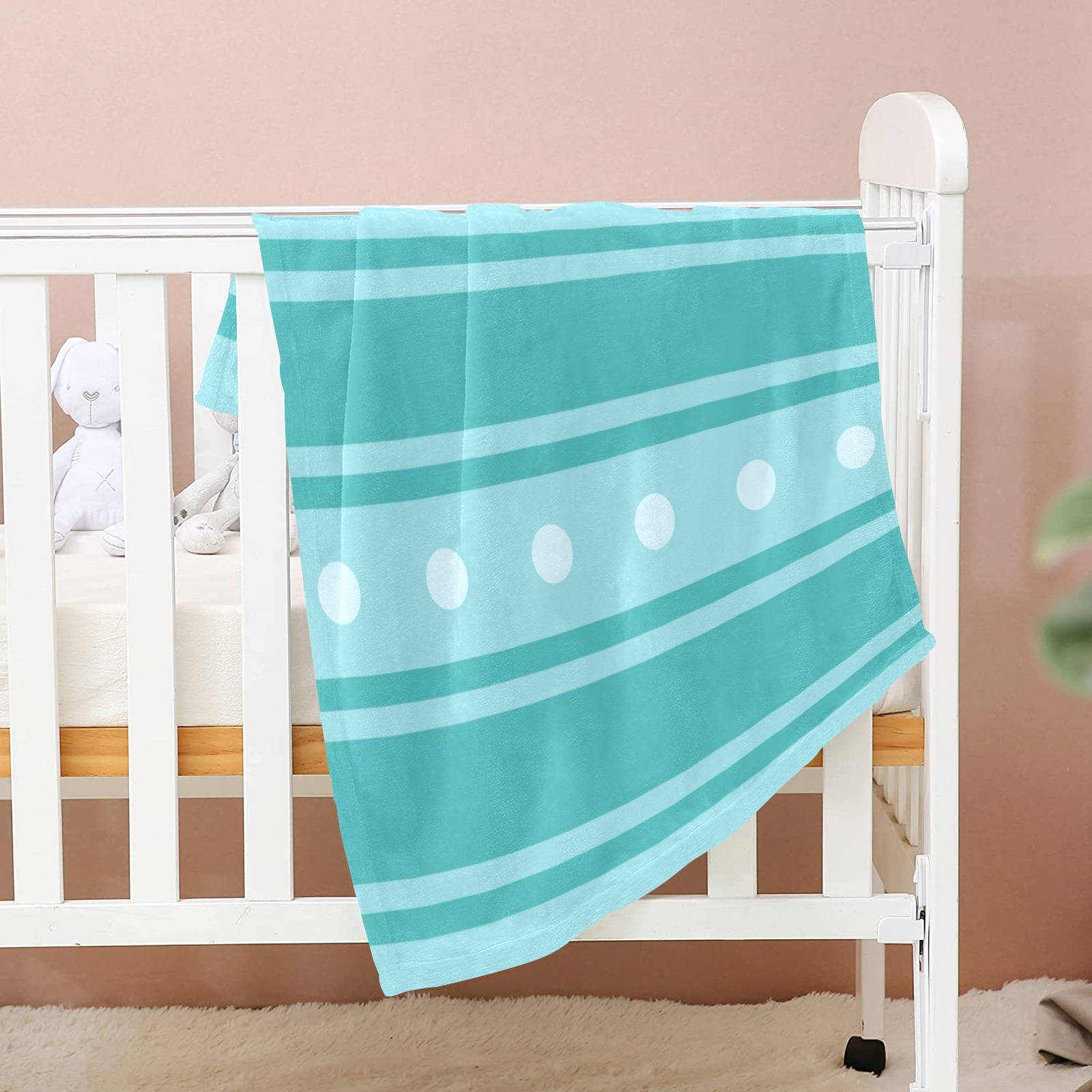 Stripes and Dots Baby Blanket 30x40 Baby Blanket 30"x40"
