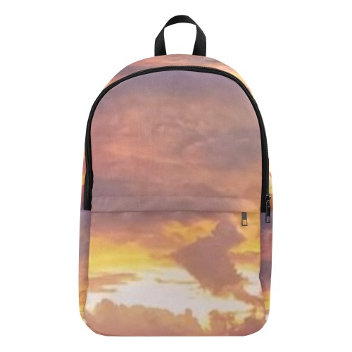 Sunset wih red black clouds Fabric Backpack for Adult (Model 1659)