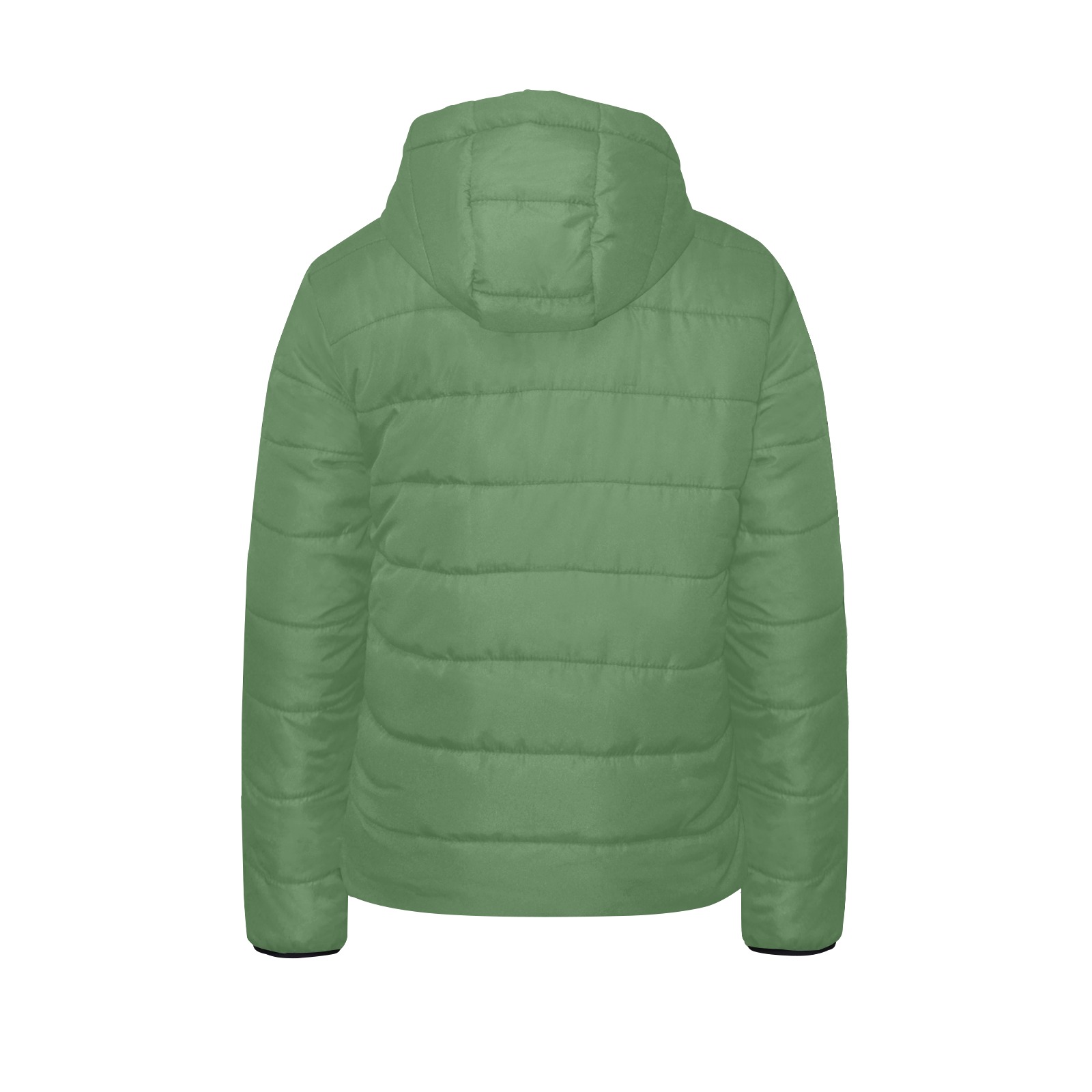 color artichoke green Kids' Padded Hooded Jacket (Model H45)