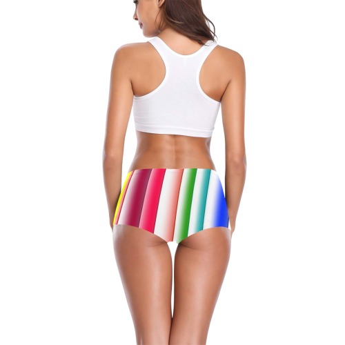 Rainbow Line Women's All Over Print Boyshort Panties (Model L31)