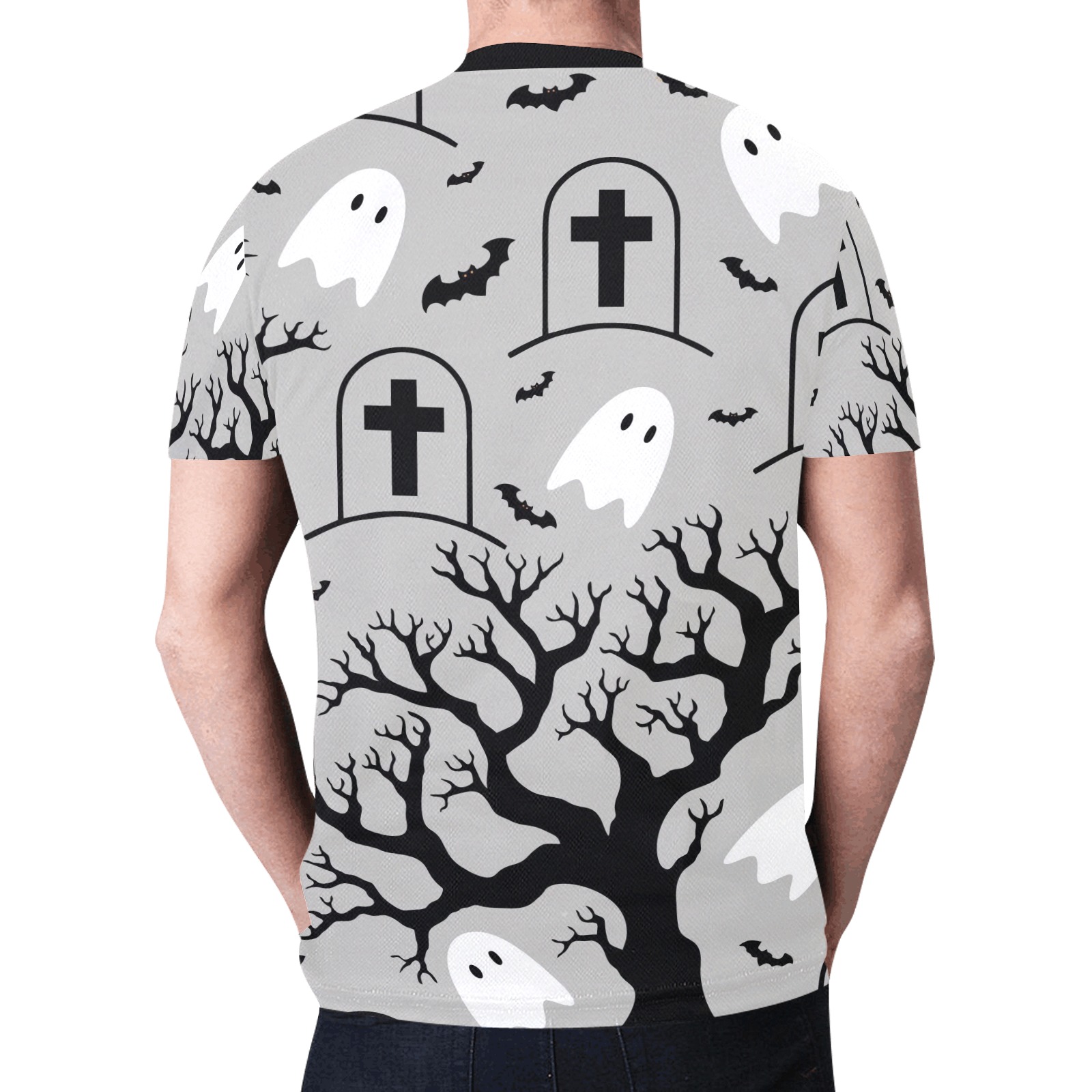 Halloween Graveyard New All Over Print T-shirt for Men (Model T45)