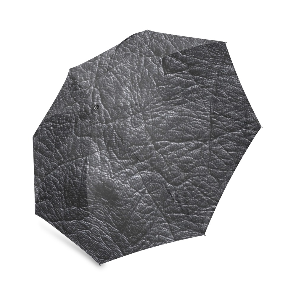 Leather Black Style by Fetishworld Foldable Umbrella (Model U01)