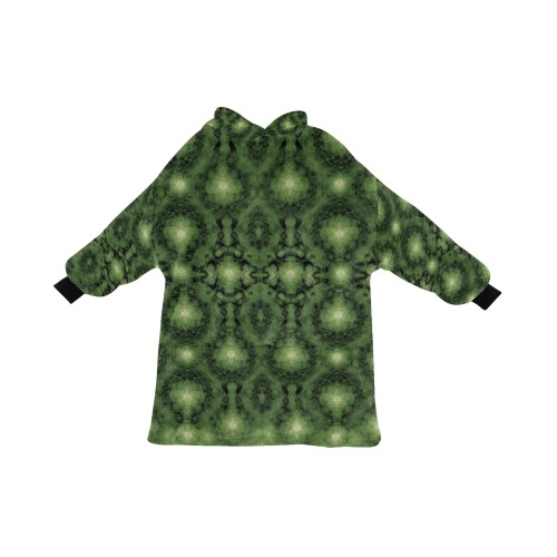 Nidhi decembre 2014-pattern 7-44x55 inches-green 2 Blanket Hoodie for Women