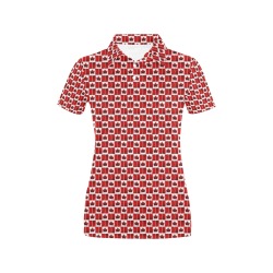 Canadian Flag Team Shirts Women's All Over Print Polo Shirt (Model T55)