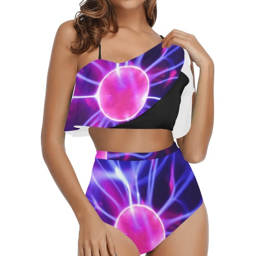 Electric High Waisted Ruffle Bikini Set (Model S13)