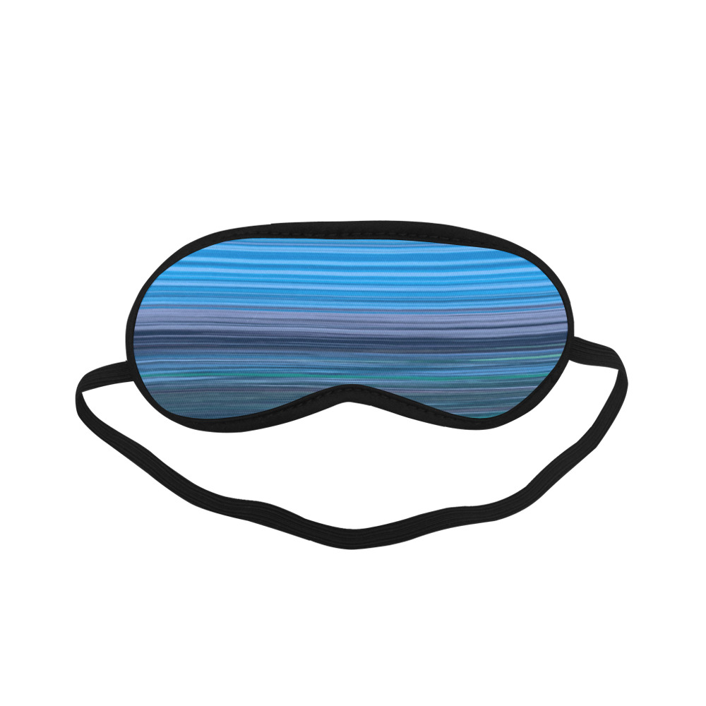 Abstract Blue Horizontal Stripes Sleeping Mask