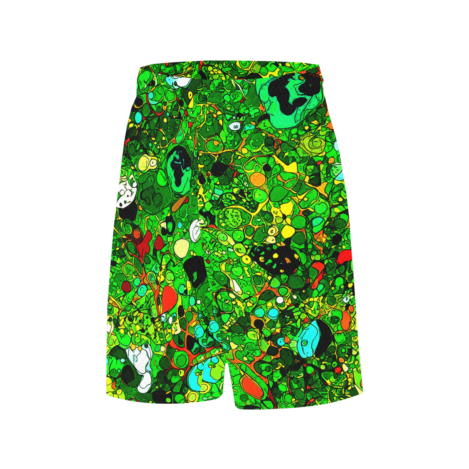 Green Abstract Art 409 All Over Print Basketball Shorts