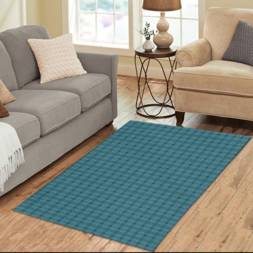 green repeating pattern Area Rug 5'x3'3''