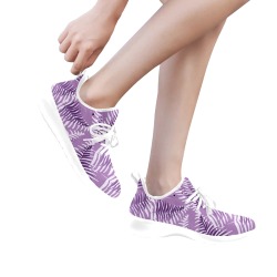 Tropical Purple Women's One-Piece Vamp Sneakers (Model 67502)