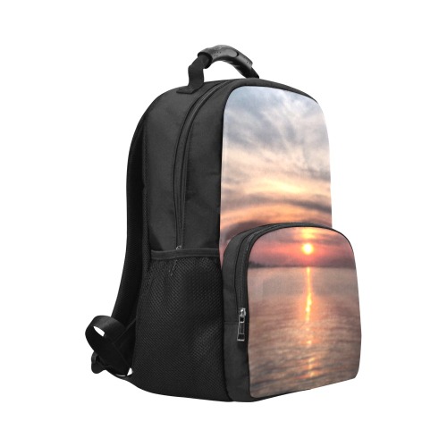 Pink Amber Sunset Collection Unisex Laptop Backpack (Model 1663)