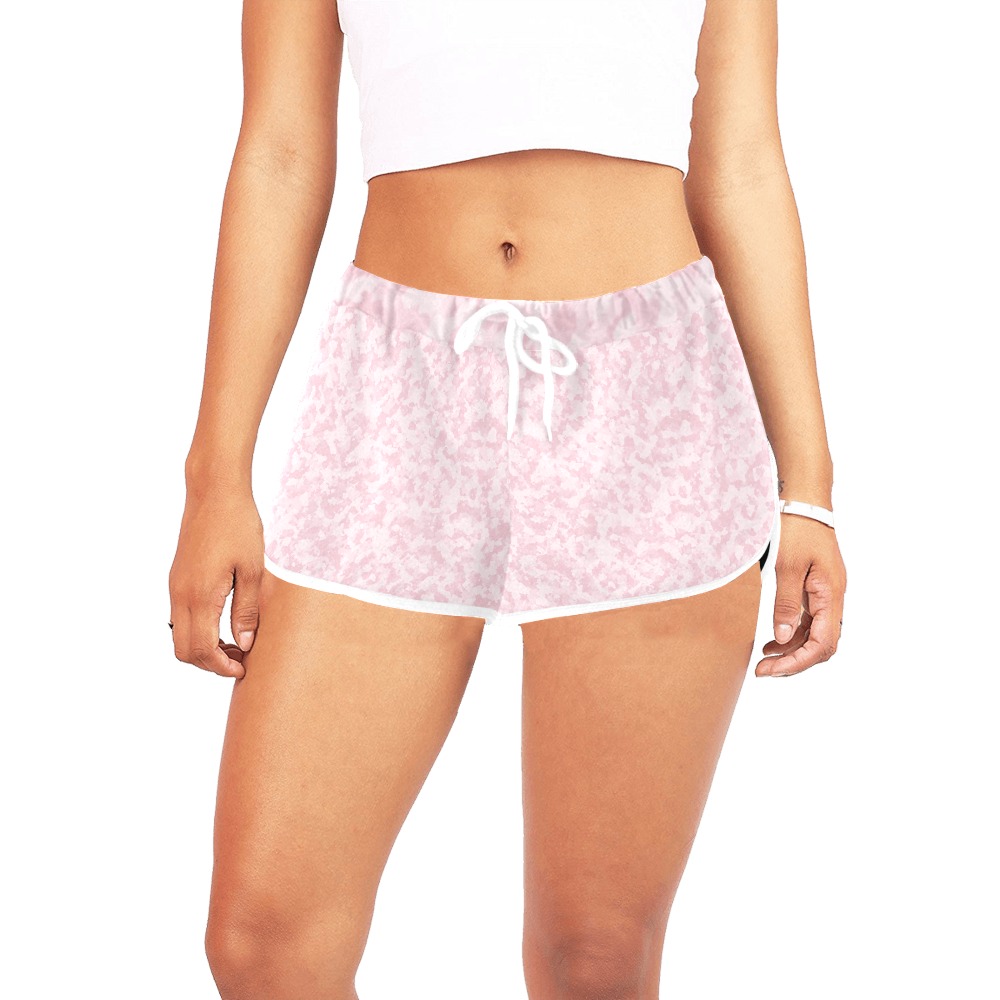 RoseRed-4 Women's All Over Print Relaxed Shorts (Model L19)