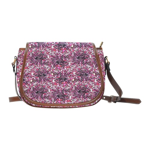 Raspberry Splash Saddle Bag/Small (Model 1649) Full Customization