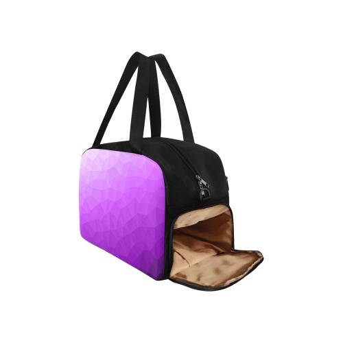 Purple gradient geometric mesh pattern Fitness Handbag (Model 1671)