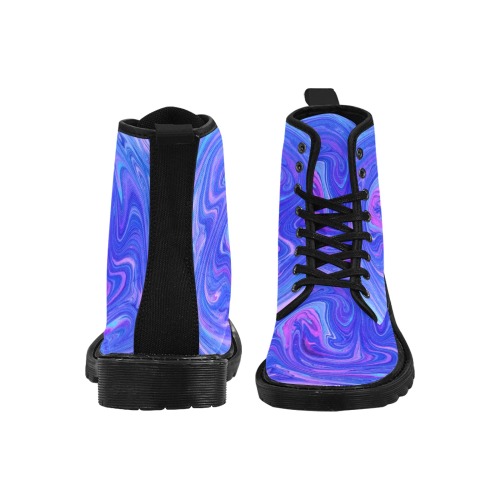 Mystic Drip Boots Martin Boots for Men (Black) (Model 1203H)