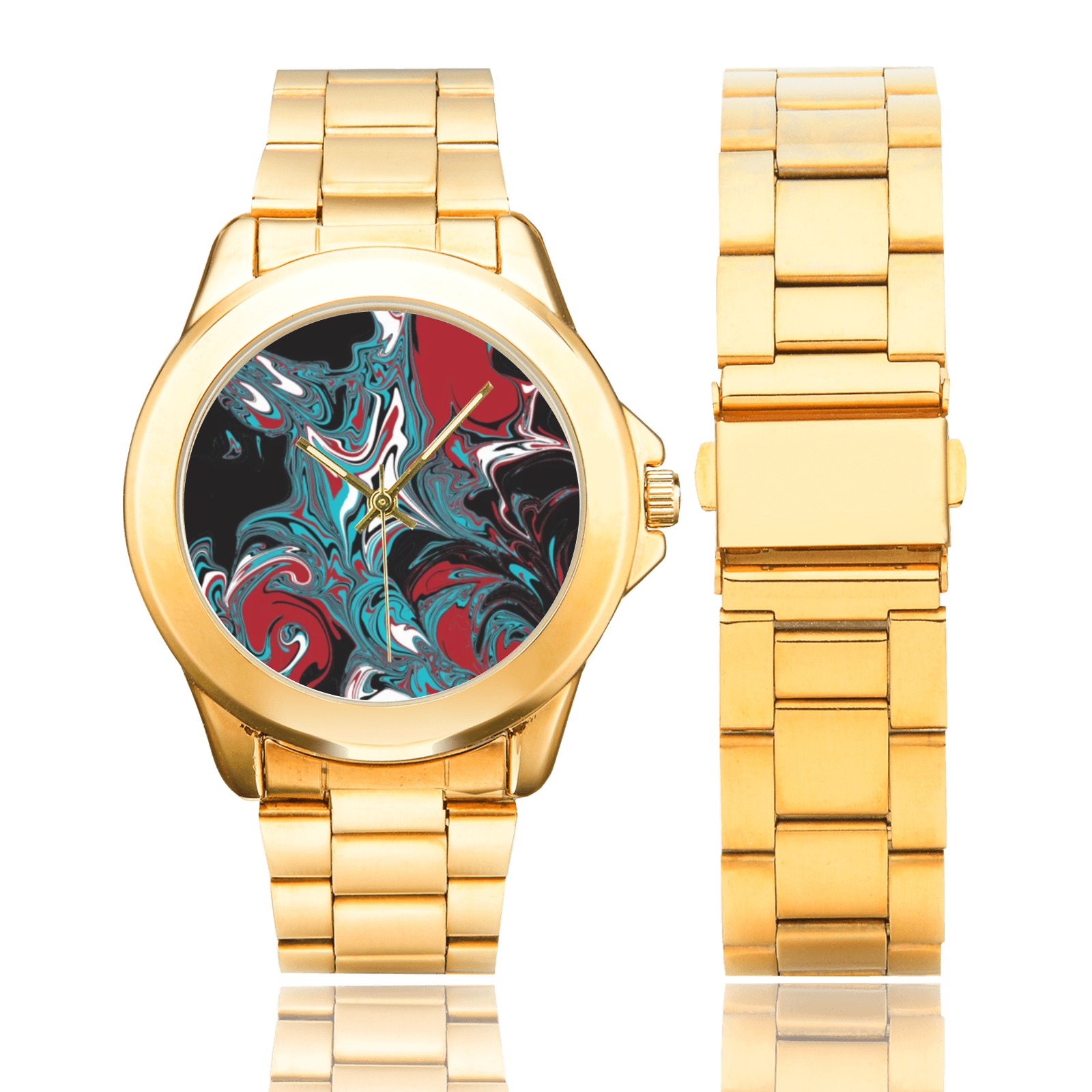 Dark Wave of Colors Custom Gilt Watch(Model 101)