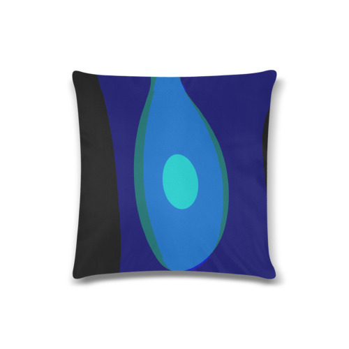 Dimensional Blue Abstract 915 Custom Zippered Pillow Case 16"x16"(Twin Sides)