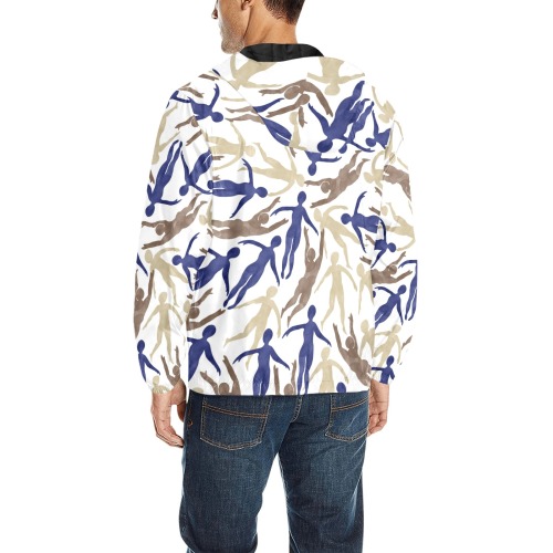 Tide_of_people All Over Print Quilted Windbreaker for Men (Model H35)
