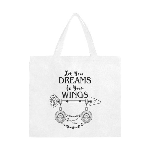 Let your DREAMS be your wings totebag Canvas Tote Bag/Large (Model 1702)