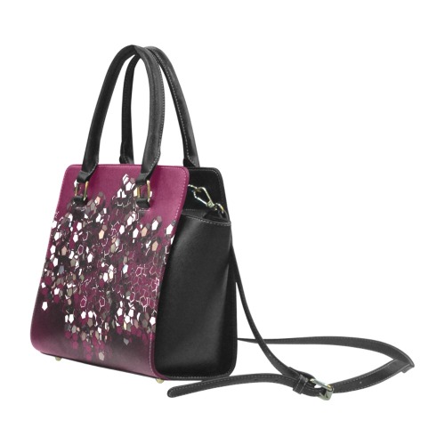 Diamonds and Cranberries Rivet Shoulder Handbag (Model 1645)