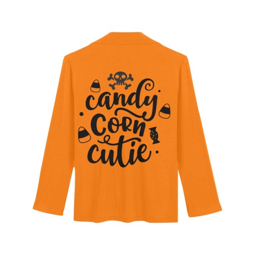 Candy Corn Cutie Women's Long Sleeve Pajama Shirt