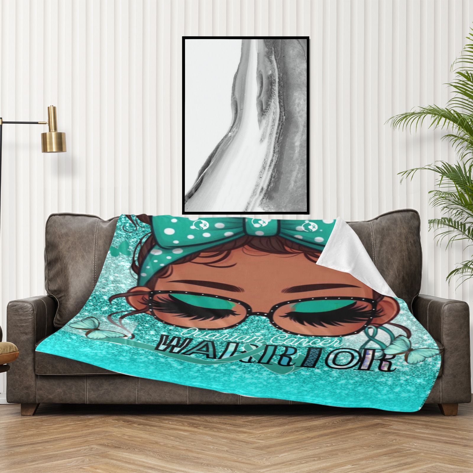 Ovarian Cancer Warrior Ultra-Soft Micro Fleece Blanket 60"x50"