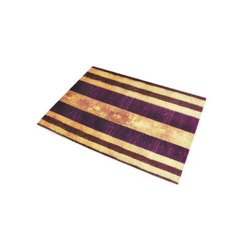 gold and violet striped pattern Area Rug 5'x3'3''