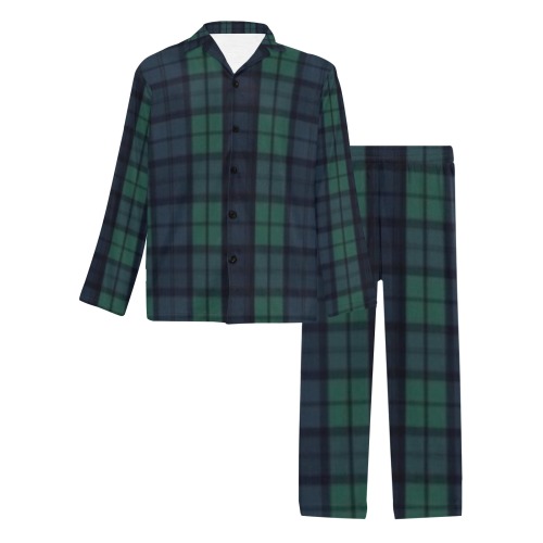 Old School PJ Men's V-Neck Long Pajama Set