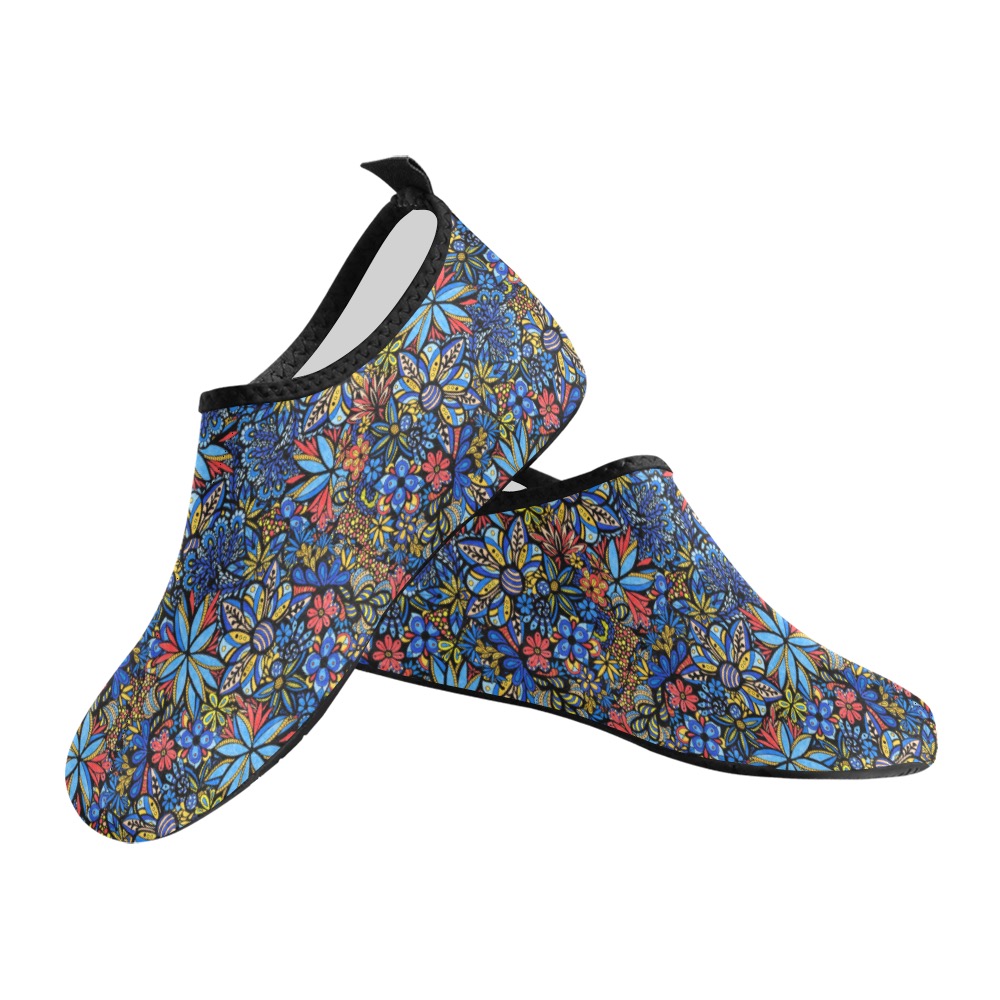 Talavera Bouquet - Small Pattern Women's Slip-On Water Shoes (Model 056)