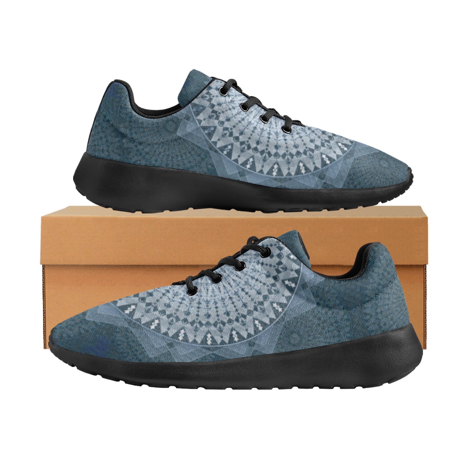 An initiation of the mass blue circle Men's Athletic Shoes (Model 0200)