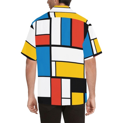 Mondrian De Stijl Modern Hawaiian Shirt (Model T58)