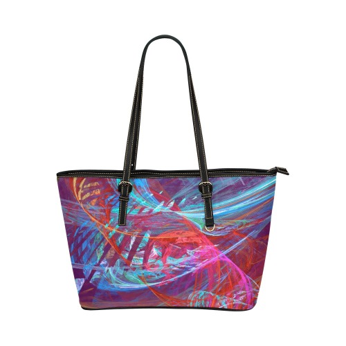 neonchaos Leather Tote Bag/Small (Model 1651)
