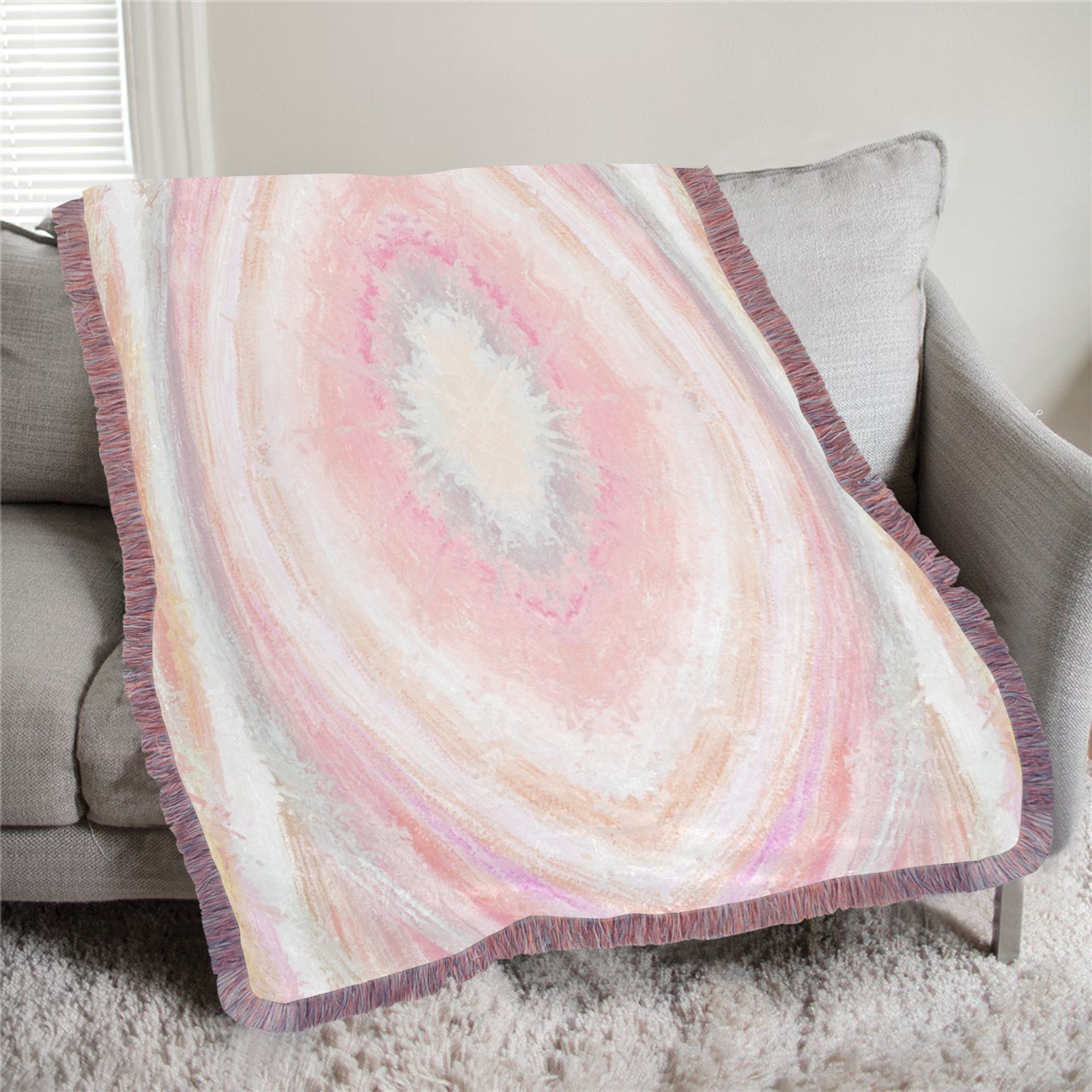 water7 Ultra-Soft Fringe Blanket 30"x40" (Mixed Pink)