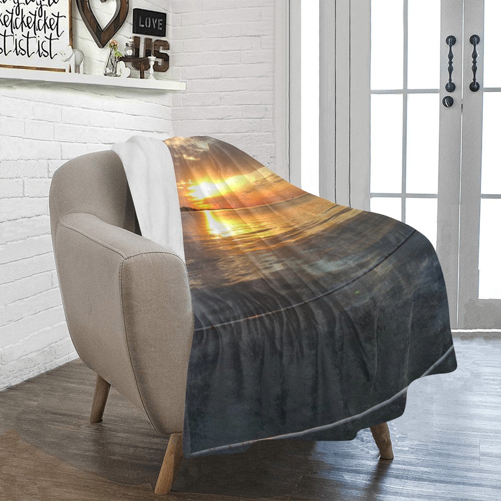 Pier Sunset Collection Ultra-Soft Micro Fleece Blanket 40"x50"
