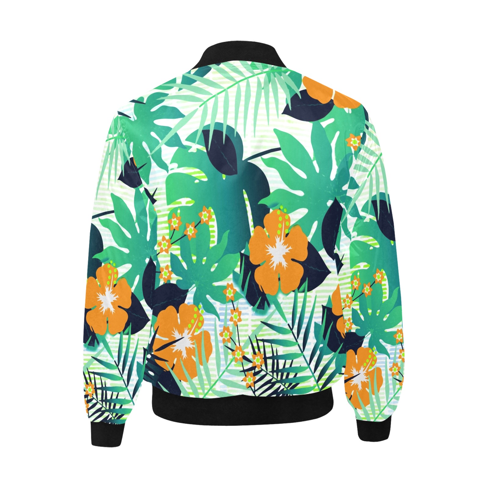 GROOVY FUNK THING FLORAL All Over Print Quilted Bomber Jacket for Men (Model H33)
