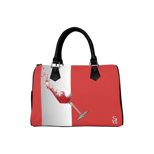 Dont Spill Barrel Bag Red Boston Handbag (Model 1621)