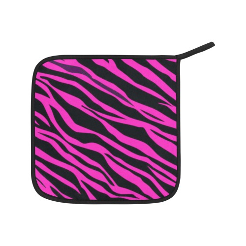 Hot Pink Zebra Stripes Pot Holder (2pcs)